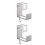 2Pcs Drill-Free Washbasin Hanger Wall Storage Rack With Sundries Hook 4