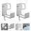 2Pcs Drill-Free Washbasin Hanger Wall Storage Rack With Sundries Hook 5
