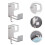 2Pcs Drill-Free Washbasin Hanger Wall Storage Rack With Sundries Hook 6