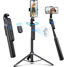 Automatisches Stativ mit Gesichtserkennung, 360-Drehung und Ständer, kompatibel mit Android und iPhone, inklusive Fernbedienung und Gestensteuerung,