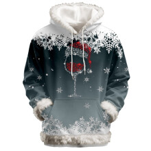 Women's Fuzzy Trim Hoodie Sweatshirt with Pocket and