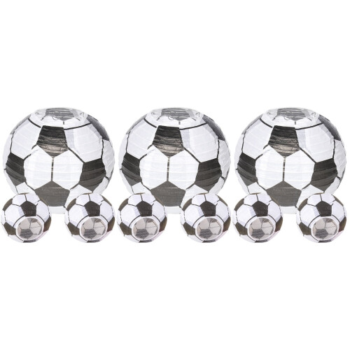 Lanterne di carta a forma di pallone da calcio (9 pezzi)