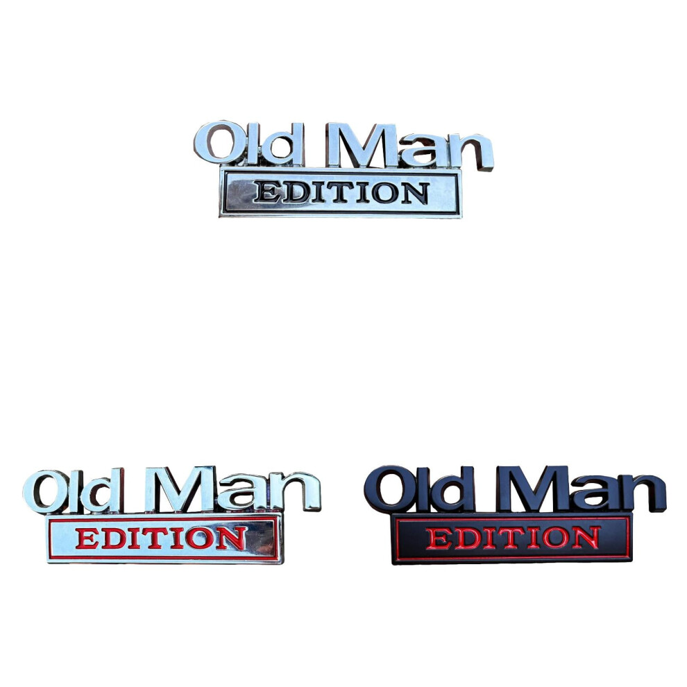 Old Man Edition Metal Car Emblem Badge Stickers For Cars, Motorcycle, Truck, Suv Â Compatible With Bumper 9479868490550