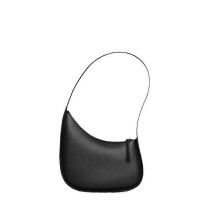 Half Moon Bag Norway compatible Women Underarm Crescent Hobo PU Leather Shoulder Purse Trendy Handbag Size Medium Color Black