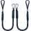 Bungee mooring rope for boat, 4 ft dock line with hook 2 pack black 1