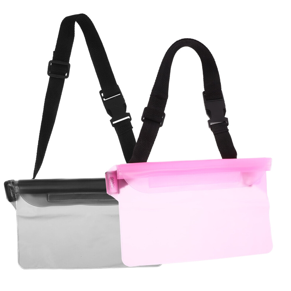2Pcs Waterproof Pouch With Adjustable Waist Strap Universal Waterproof Phone Bag Waist Bag Cellphone Case 9479868067080