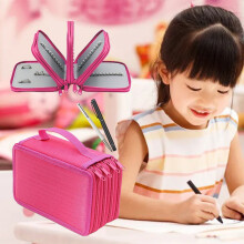 Large Capacity Pencil Pouch with Compartments, Macaron Color Stationery Bag – Compatible with School Supplies