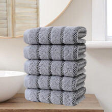 Washcloth Set,5PC European Style Absorbent Quick-Dry Face Towel,Soft for Home Daily Cleansing Wholesale