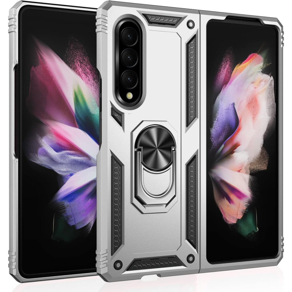 For Galaxy Z Fold 3 Case, Military Grade Shockproof Heavy Duty Protective Phone Cover Pass 16Ft Drop Test With Magnetic Kickstand 9479868065598