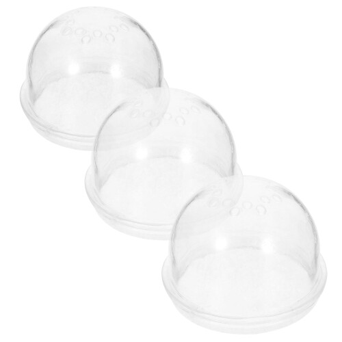 Rörproppar för burar, genomskinlig plast, 3 st