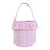Farmhouse Tartan Easter Basket with Handle – Foldable 1