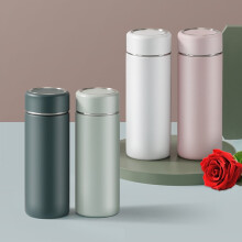Thermos 280 ml Edelstahl-Isolierflasche, 316 Mini-Becher, 6–12 Stunden Temperaturerhaltung, kompakt und tragbar (Militärgrün, 1 Stück)