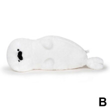 Classico peluche portatile moderno di lontra blu, creatura marina, regalo a forma di cartone animato, bambola premium, foca imbottita, cuscino di pel