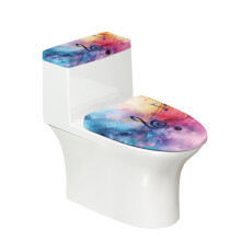 Musical Notes Bathroom Toilet Cover Set of 2 Pack Universal Toilet Top Cover Set Easy to Install Hotel