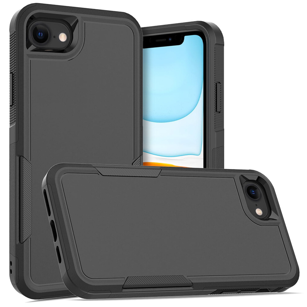 Allytechgroup Compatible With Iphone 16E Â Rugged Dual-Layer Pc/Tpu Shockproof Military-Grade Phone Case, Black 9479868491922