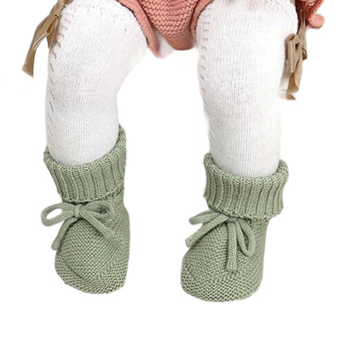 Μωρουδιακά αθλητικά παπούτσια για μαλακά πλεκτά μποτάκια με φιόγκο χαριτωμένα