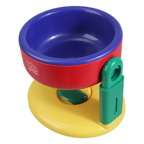 Adjustable Dog Bowl Stand with Multi-Level Height, Base & Bright Colors