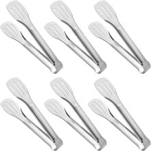 Serving Tongs Kitchen Tongs,Buffet Tongs, Stainless Steel Food Tong Serving Tong,small tongs 6 Pack (9 Inch)