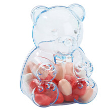 Clear Gummy Bear Container Box – 6.5 oz Heart-Shaped Jar for Valentine’s, Birthdays & Parties