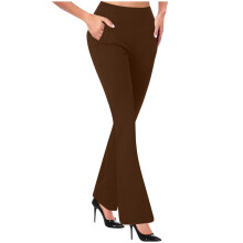 Bootcut Yoga Pants for Women High Waist Dress Pants Flare Leggings Workout Work Business Pant with Pockets