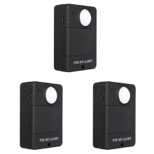 3x Mini GSM PIR-alarm met bewegingssensor, infrarood draadloos GSM-alarm, antidiefstal bewegingsmelder met EU-stekker