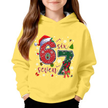 67 Christmas Graphic Hooded Sweatshirt Soft Pullover Fleece Jacket With Print For Boys And Girls Casual Playwear