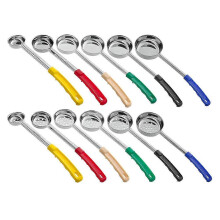 12-teiliges Set aus perforierten und massiven Portionslöffeln aus Edelstahl, küchengeeignet, vielseitig einsetzbar zum Servieren und Portionieren