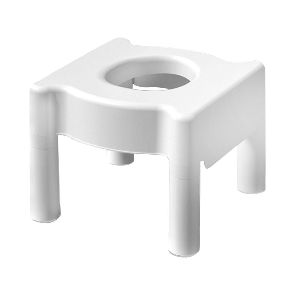 White Elderly Squat Toilet Seat Stool, Washable & Moveable Commode Chair For Bathroom Â Compatible With Standard Toilets