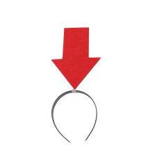 Xinwanna Women Headband Non-Fading Headpiece Unique Symbol Design Hair Hoop Photo Props for Masquerades Festivals (Red 1)