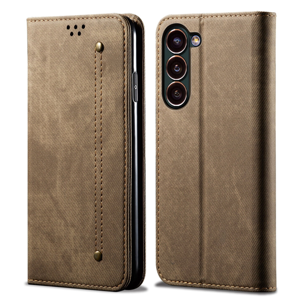 Flip Wallet Case For Compatible With Samsung Galaxy S24 Â Pu Leather Magnetic Folio With Card Holder, Kickstand & Shockproof Tpu, Khaki 9479868128279