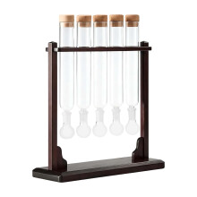 Cigar Flavor Infuser Humidifier Set with Wooden Stand Set of 5 Humidifier Tubes Premium Cigar Accessories for Humidor and Cigar Storage