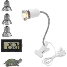 Lampa Teasa Tortoise le 3 bholgán UVA/UVB comhoiriúnacha 25W/50W/75W & Tástálaí Teochta Umair
