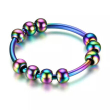 Women's 925 Silver Anxiety Ring for Fidget Relief Size 6-11