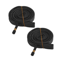 2-pak 700x23C slange 48 mm Schrader-ventil butylgummislange med 2 dækjern, 700x23c slange, Schrader-ventil 700x23C slange