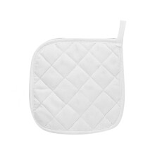 100 % Baumwolle, Küchen-Topflappen, Alltags-Basic, Frottee, hitzebeständig, Untersetzer, Topflappen zum Kochen und Backen, 1er-Set (Weiß,
