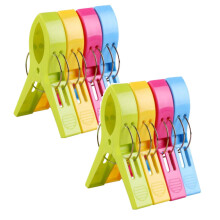 4Pcs Beach Towel Clips – Heavy Duty Plastic Clothes Pins, Fixed Clip, Compatible with Beach Chairs & Cruises, Under $5