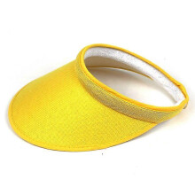 (Yellow)05 Colors Sun Visors for Women Men, Moisture Wicking UV Protection Sport Cap, Long Adjustable Hat for Golf Cycling