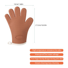Heat-Resistant Oven Gloves with Silica Gel, Thickened & Insulated – Compatible with Baking, Microwave, High-Temp Cooking