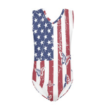 Badetøj til børn med amerikansk flag, sommerfuglemotiv, tankini, størrelse 9-10 år, komfortabel bikini, 4. juli