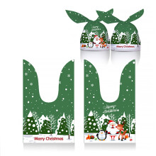 TETOU 50Pcs Christmas Treat Bags, Cute Rabbit Ear Candy & Cookie Bags for Kids – Compatible with Xmas Party