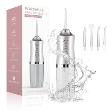 Cordless Water Flosser with 3 Modes and 4 Nozzles, IPX7 Waterproof Rechargeable Oral Irrigator for Travel and Braces