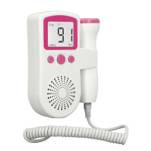 Fetaler Herzschlagmonitor, 3,0 MHz, hochempfindlicher LCD-Schalldetektor, rosa