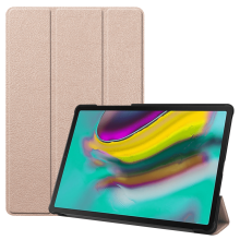 Drievoudige standaardhoes voor Samsung Galaxy Tab S5e (SM-T720/SM-T725), slank, lichtgewicht, automatische slaap-/waakfunctie, goud