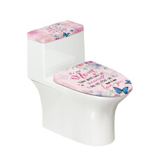 Mother's Day Toilet Protector Cover, Reusable Stretch Fit Elastic Fabric Toilet Covers Set