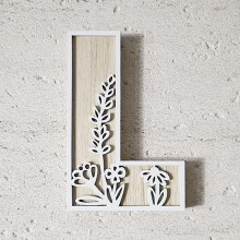 17" Layered Wooden Letters A-Z, Paintable Wall Decor for Nursery, Wedding & Home – Compatible with Boho Crafts