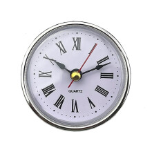 (65mm) 2.56Inch Mini Quartzs Clock Insert with Arabic/Roman Numerals Replacement Round Quartzs Movement Miniature Clock