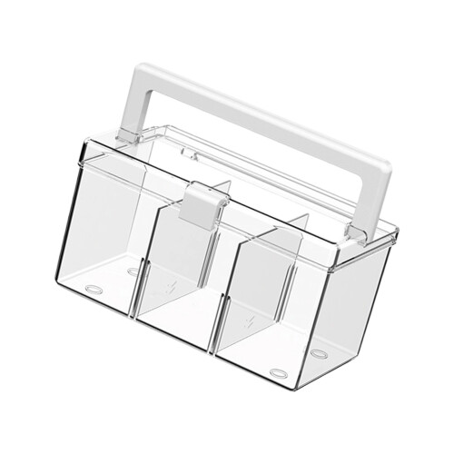 Elegante transparente Box mit-Transparenter Griff mit Trennwand