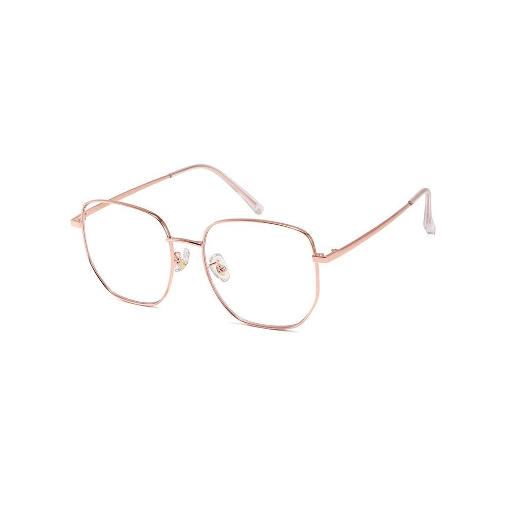 Gold/Blue/Light Rose Blocking Reading Glasses +150, Anti Glare Computer Readers For Eyestrain Relief