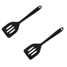 2 Pcs Small Silicone Spatula, Mini Rubber Turner, Mini Serving Cooking Kitchen Utensils for Fish, Eggs, Pancakes and More 8"