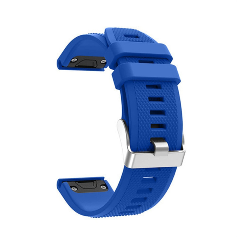 Dark 26Mm Silicone Watch Band For Garmin Fenix 3 And 3 Hr Quick Release Easy Fit Strap Blue 9771547558682
